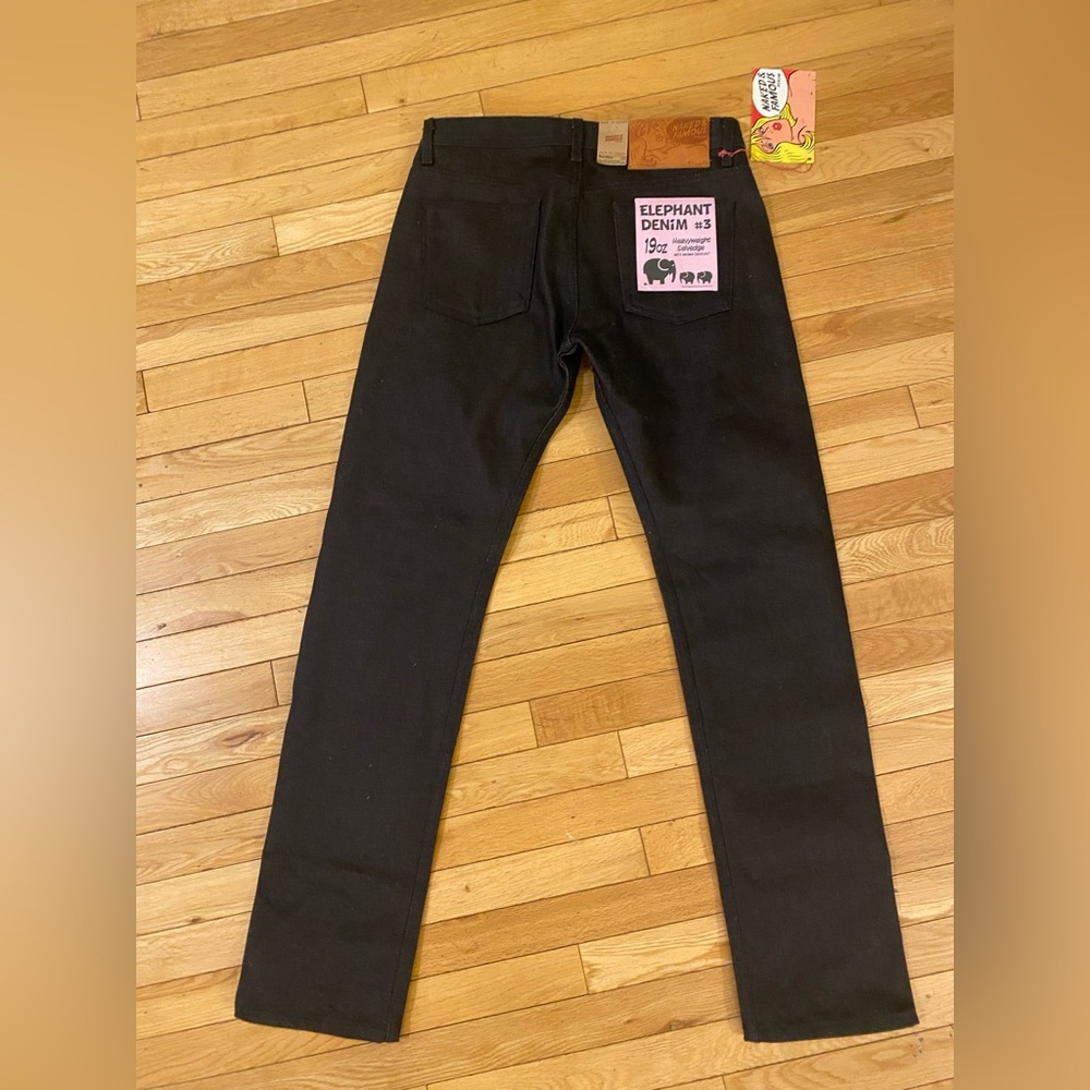 Naked and Famous Weird Guy Elephant Heavyweight Japanese Selvedge Denim Size 33 - Picture 3 of 6
